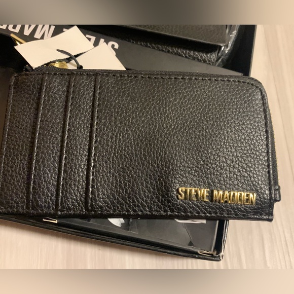 Never Used/NWT Steve Madden Black Travel Pouch and Card Case set 🖤 - Picture 5 of 11